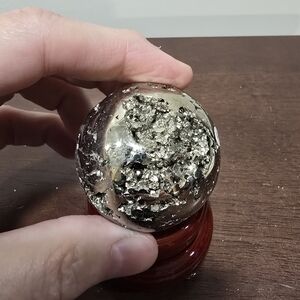 Pyrite Crystal Sphere #J 48 mm